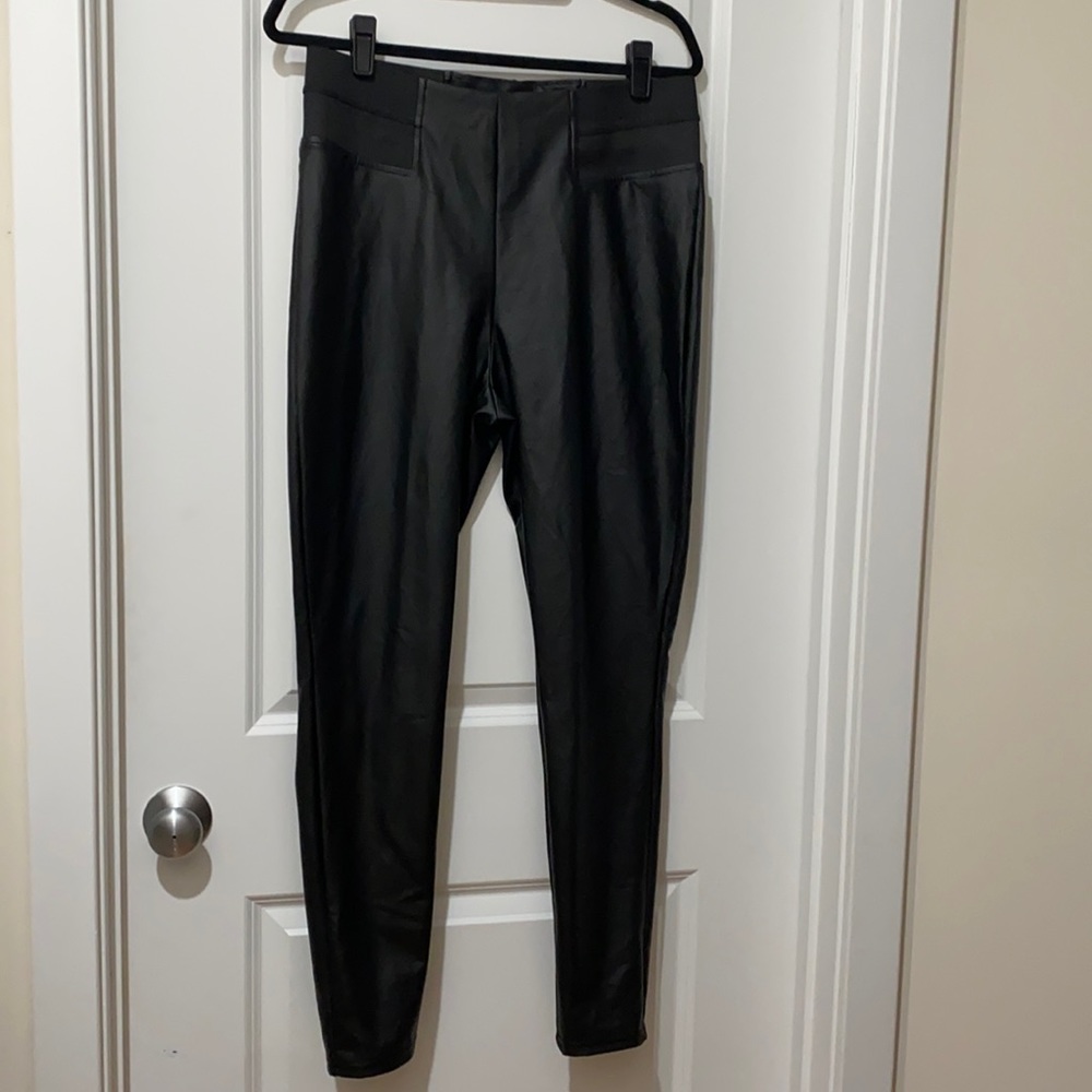 Simply Vera Wang Faux Leather leggings Black, L